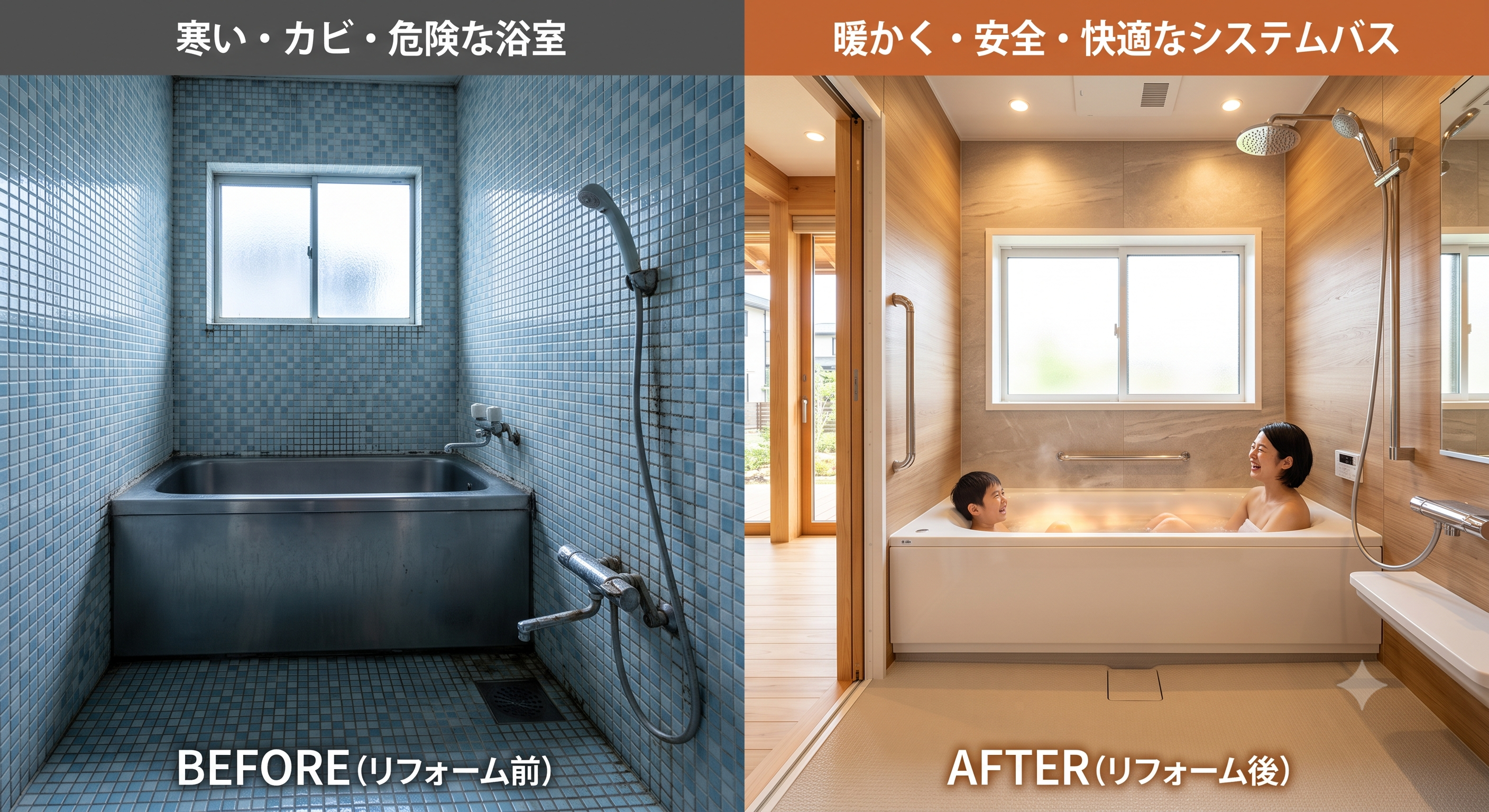 お風呂のビフォーアフター