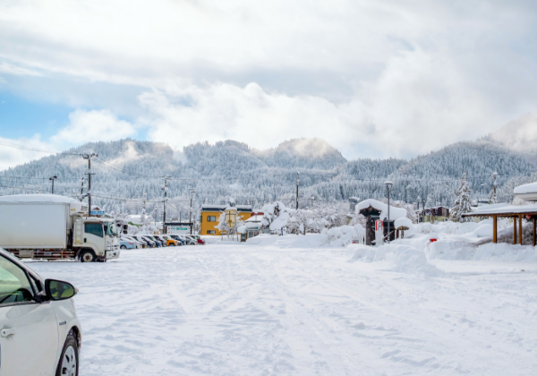 五所川原　雪景色　写真