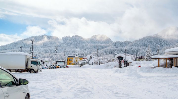 五所川原　雪景色　写真