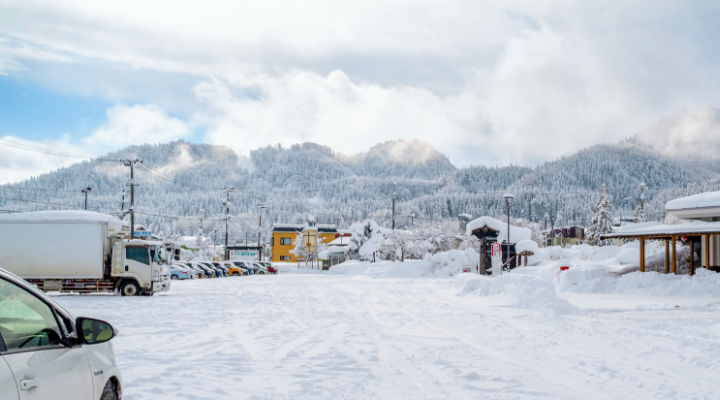 五所川原　雪景色　写真