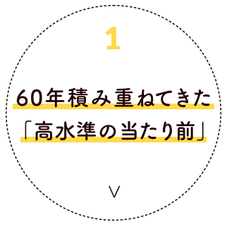 60年積み重ねてきた「高水準の当たり前」