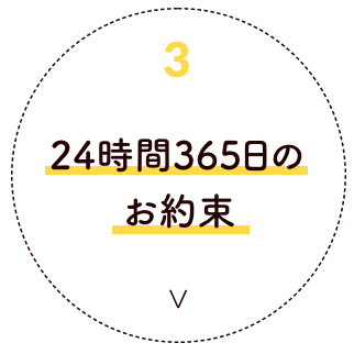 24時間365日のお約束